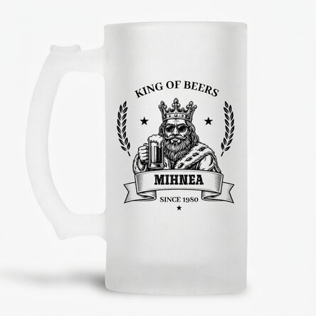 Personalised beer mug with text – The King of Beer
