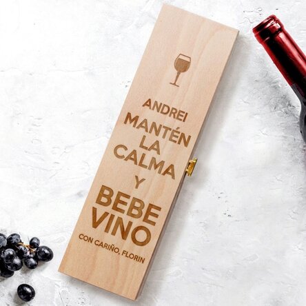 Caja de vino personalizada - Keep calm
