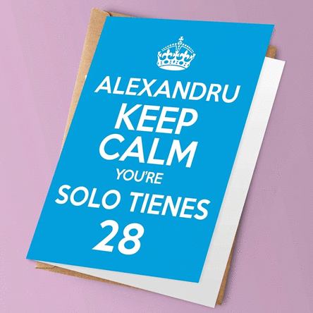 Tarjeta de felicitación personalizada - KEEP CALM