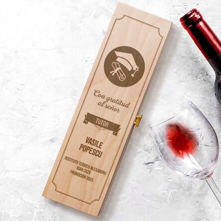 Caja de vino personalizada - Graduación