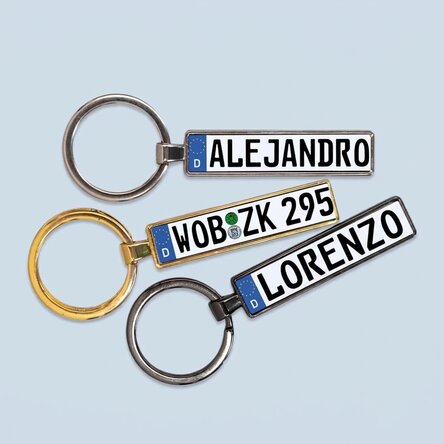 Llavero personalizado con matrícula de Alemania