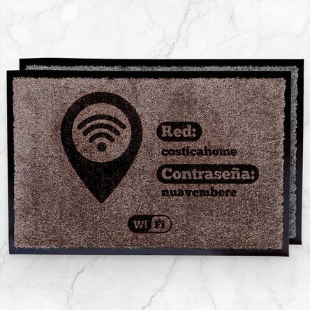 Alfombra de entrada para interiores personalizada - Zona Wi-Fi