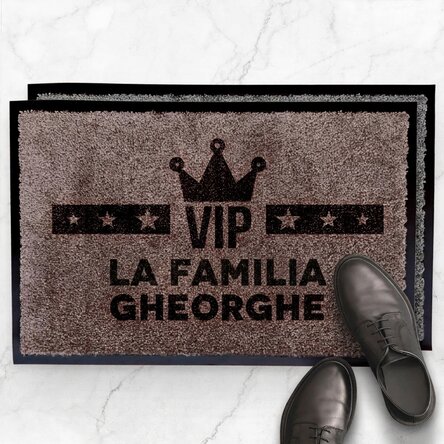 Alfombra de entrada para interior personalizada - Familia VIP