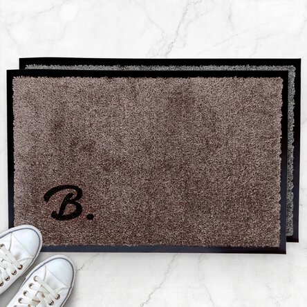 Alfombra de entrada para interior personalizada - Inicial