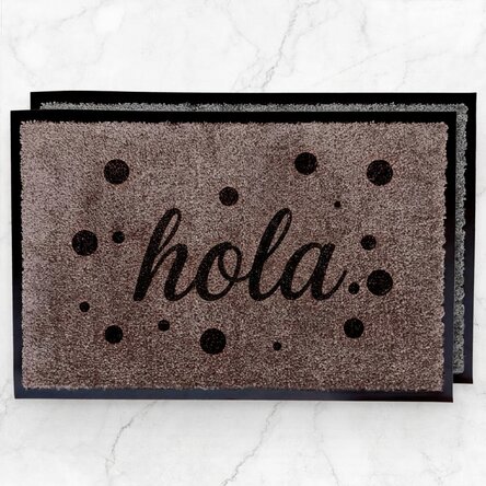 Alfombra de entrada para interiores - Hello