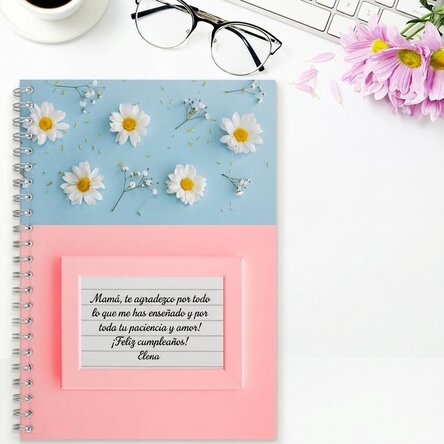 Cuaderno personalizado con texto - Daisies