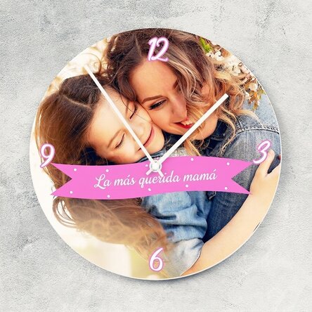 Reloj personalizado con una foto y un texto - Mi más querida...