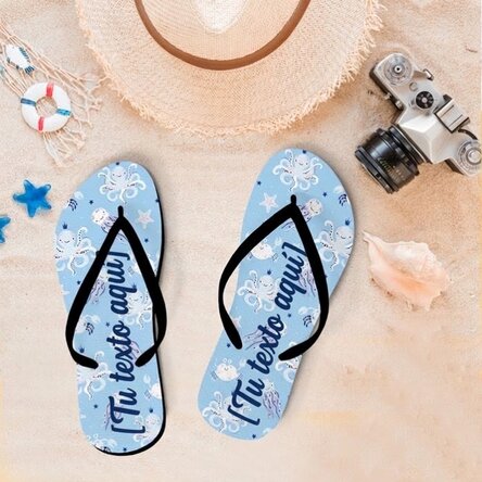 Chanclas personalizadas para niños con texto - Jellyfish
