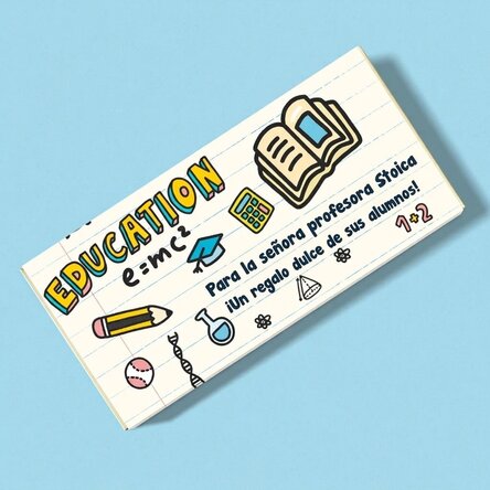 Chocolate personalizado con mensaje - Para profesores