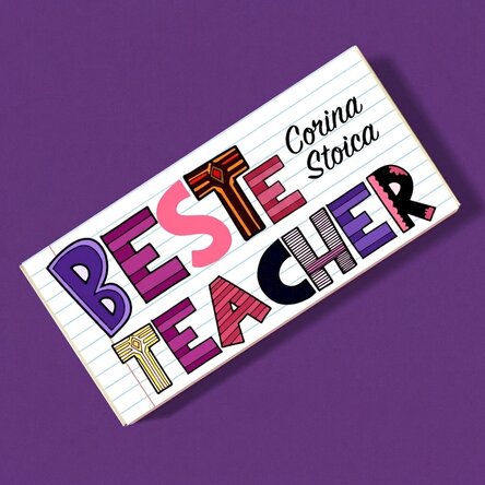 Chocolate personalizado con mensaje: «El mejor profesor»
