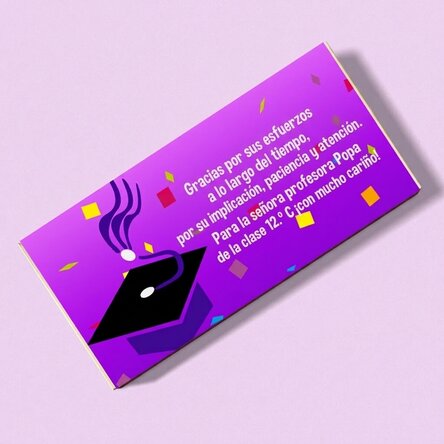 Chocolate personalizado con texto - Graduación
