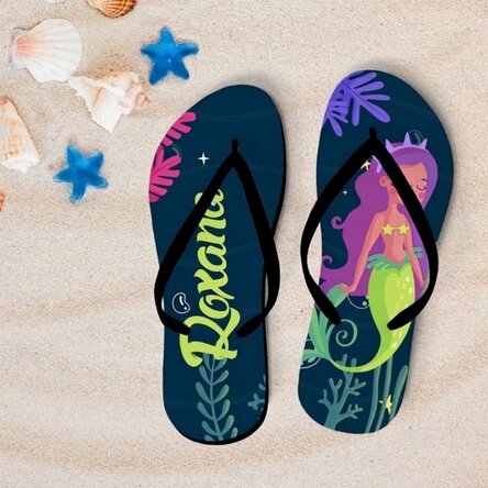 Chanclas personalizadas con nombre - Mermaid
