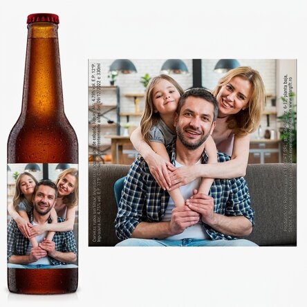 Cerveza personalizada con foto