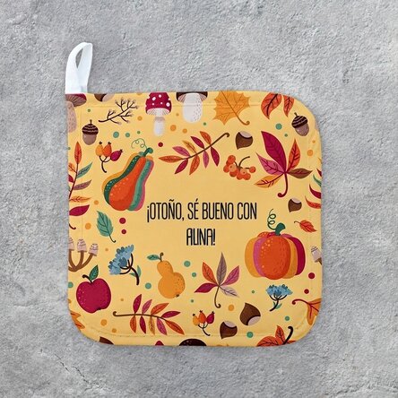Salvamanteles personalizado con texto: «Buen otoño»