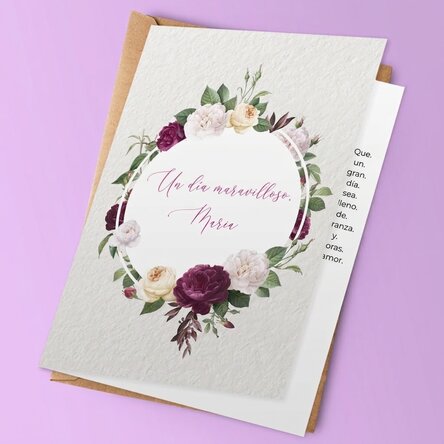 Tarjeta de felicitación personalizada - modelo de flores
