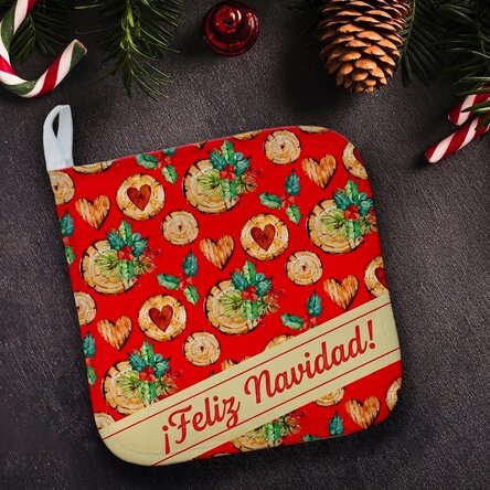 Soporte para ollas calientes personalizado con texto - Mistletoe