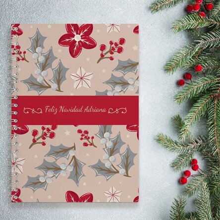 Cuaderno personalizado con texto - Navidad