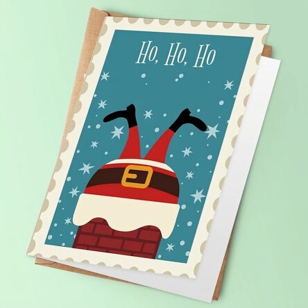 Tarjeta de felicitación personalizada - ¡Ho, ho, ho!