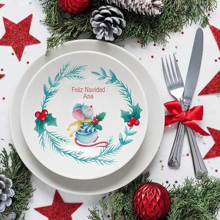 Plato personalizado con texto - Ratón