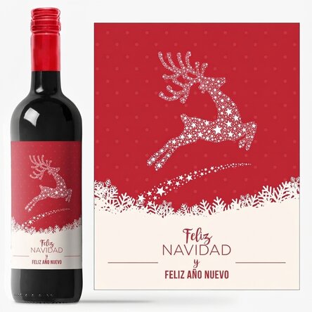 Vino personalizado con texto - Modelo Reni