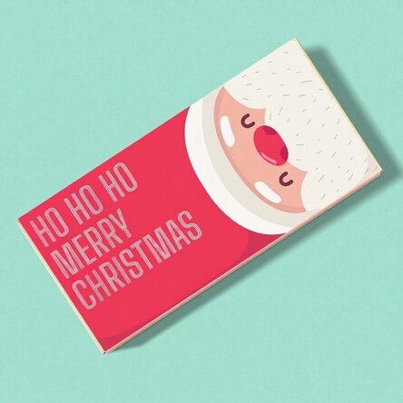 Chocolate personalizado con mensaje para Navidad - Ho Ho Ho