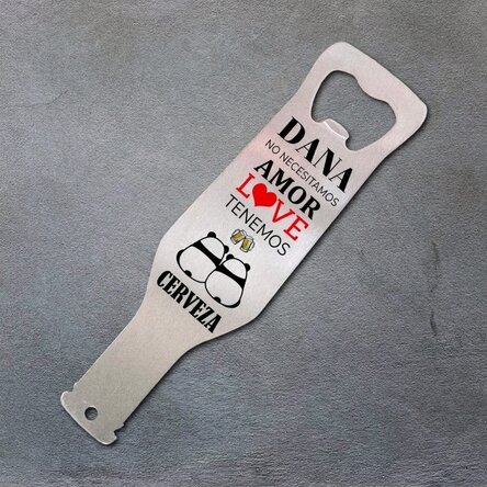 Abridor de cervezas personalizado - La cerveza es mejor que el amor