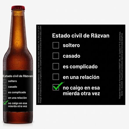 Cerveza personalizada con texto - Individual