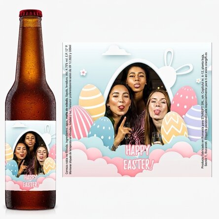 Cerveza personalizada con foto - ¡Feliz Pascua!