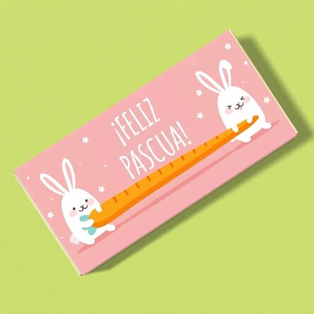 Chocolate personalizado con nombre y mensaje - Conejos