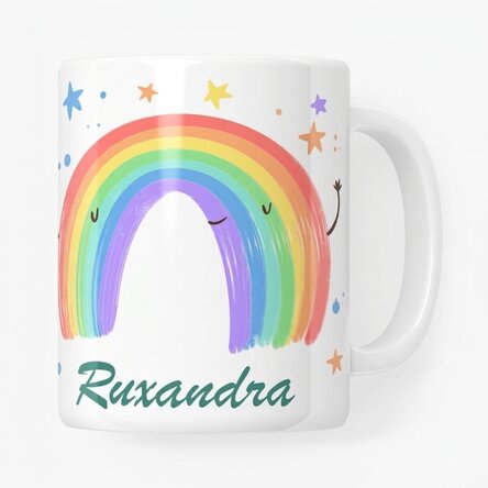 Taza personalizada con texto - Rainbow