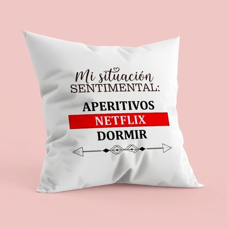 Cojín personalizado con texto: «Relación»
