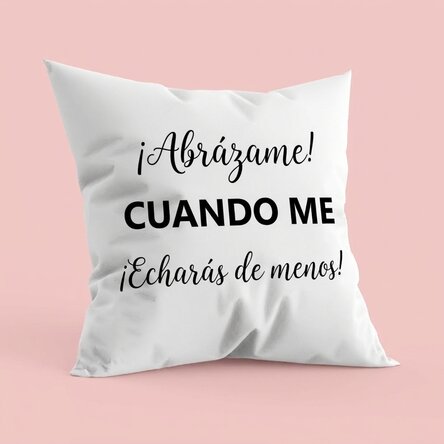 Cojín personalizado con texto - «Hug me»