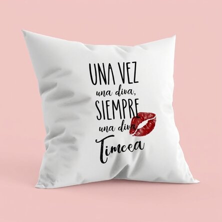 Cojín personalizado con texto - Diva