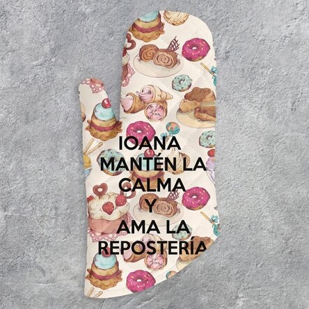 Manopla de cocina personalizada con texto - Keep Calm