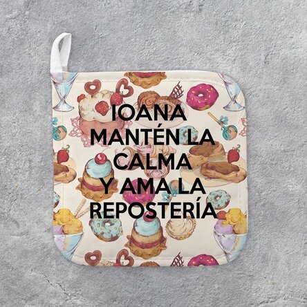 Soporte para ollas calientes personalizado con texto - Keep Calm