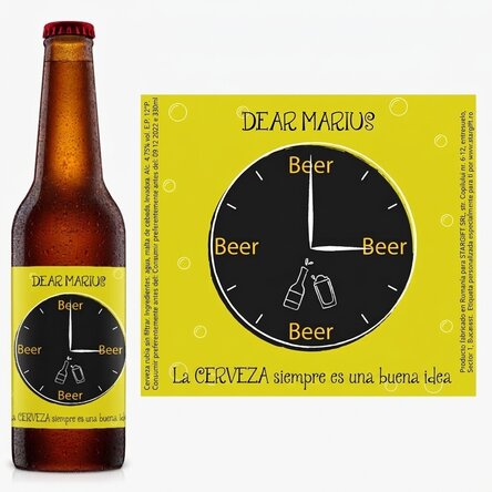 Cerveza personalizada con texto: «La cerveza siempre es una buena idea»