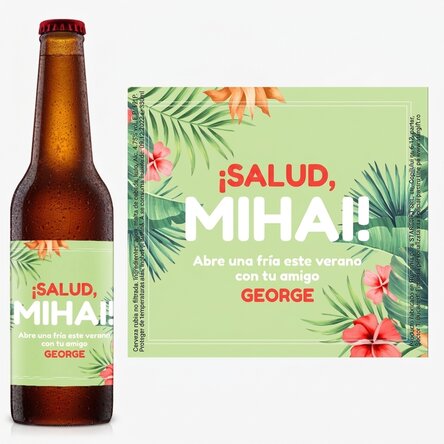 Cerveza personalizada con texto - Hibiscus
