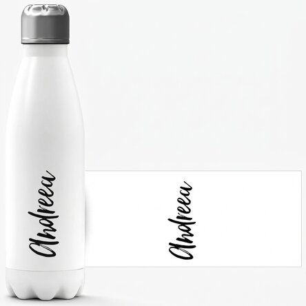 Termo con base blanca personalizado con tu nombre