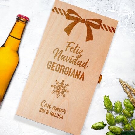 Caja de cerveza personalizada para tres botellas - Regalo