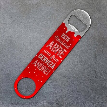 Abridor de cerveza personalizado con texto - This Christmas