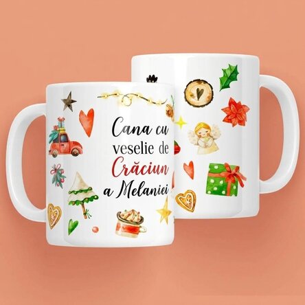 Taza personalizada con tu nombre - Christmas Cheer