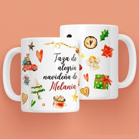 Taza personalizada con tu nombre - Christmas Cheer