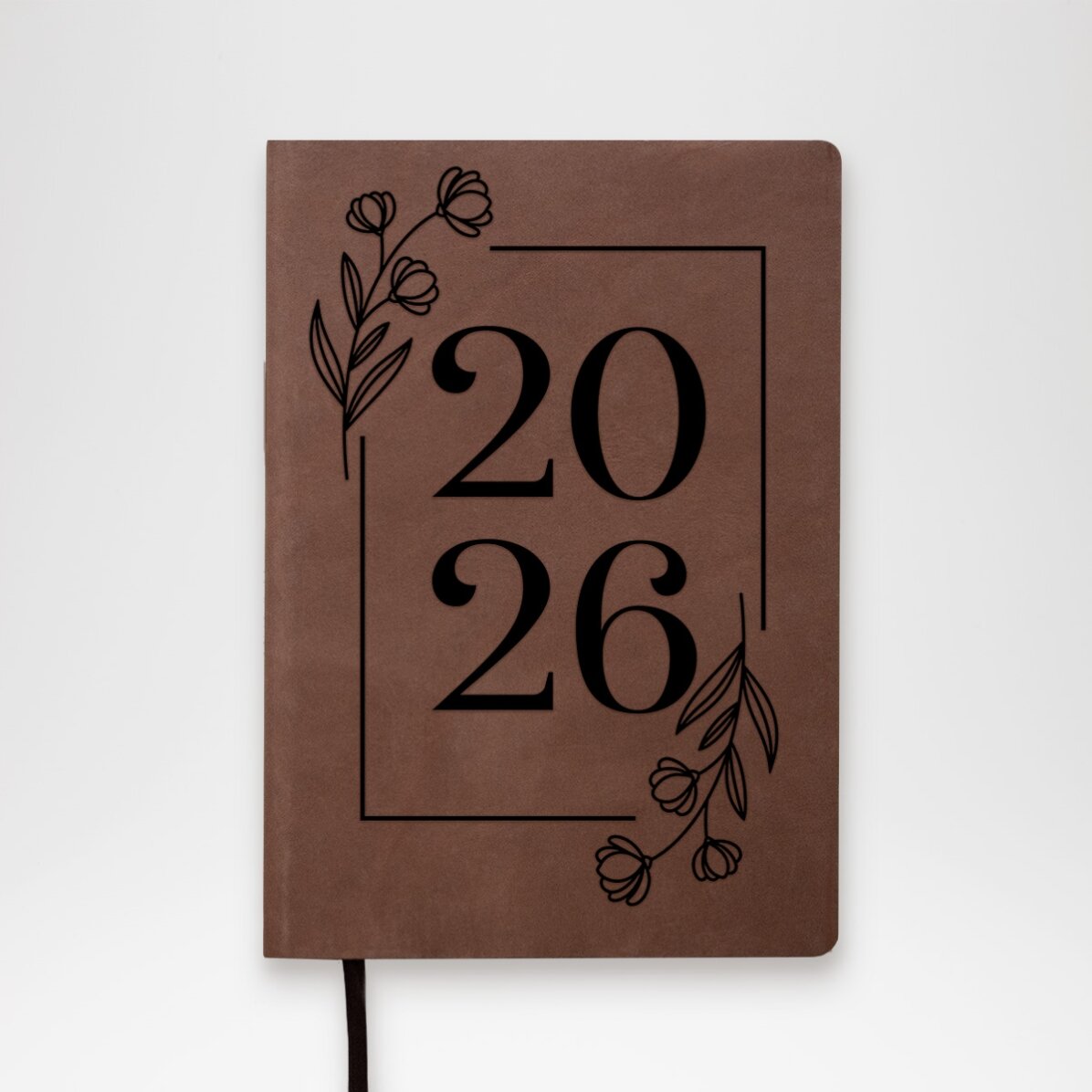 Agenda de piel personalizada - Floral Planner