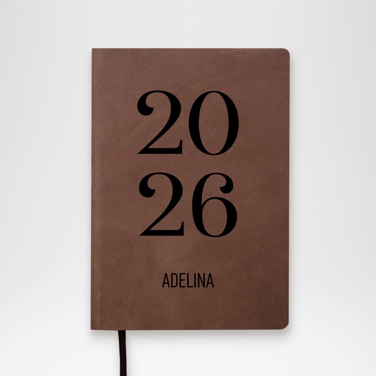 Agenda de piel personalizada con texto - Diario