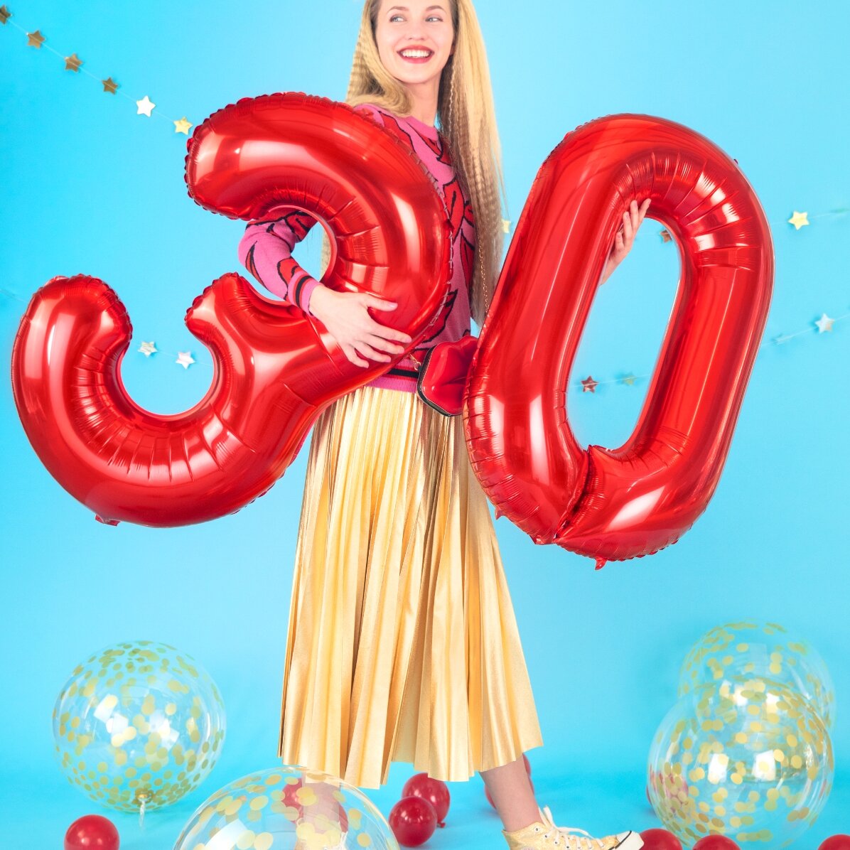 Globos - Cifras rojas de 86 cm