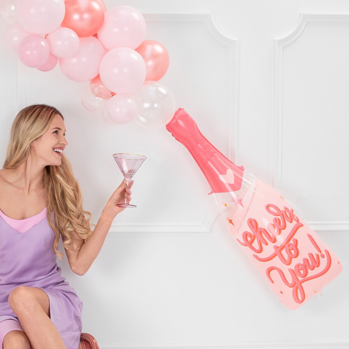 Globo - Botella rosa