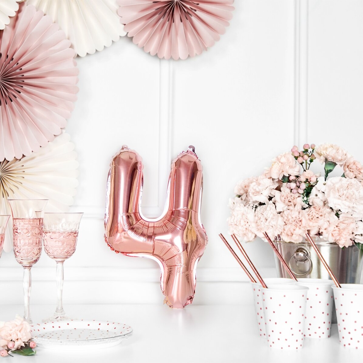 Globos - Cifras rosas de 35 cm