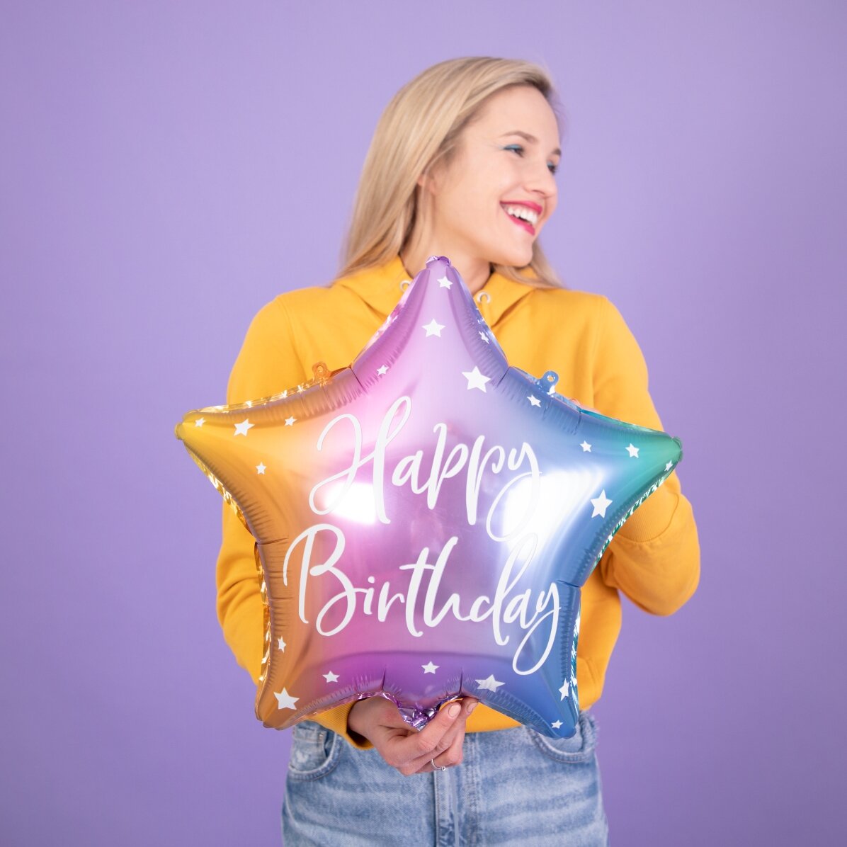 Globo - estrella mix «Feliz cumpleaños»