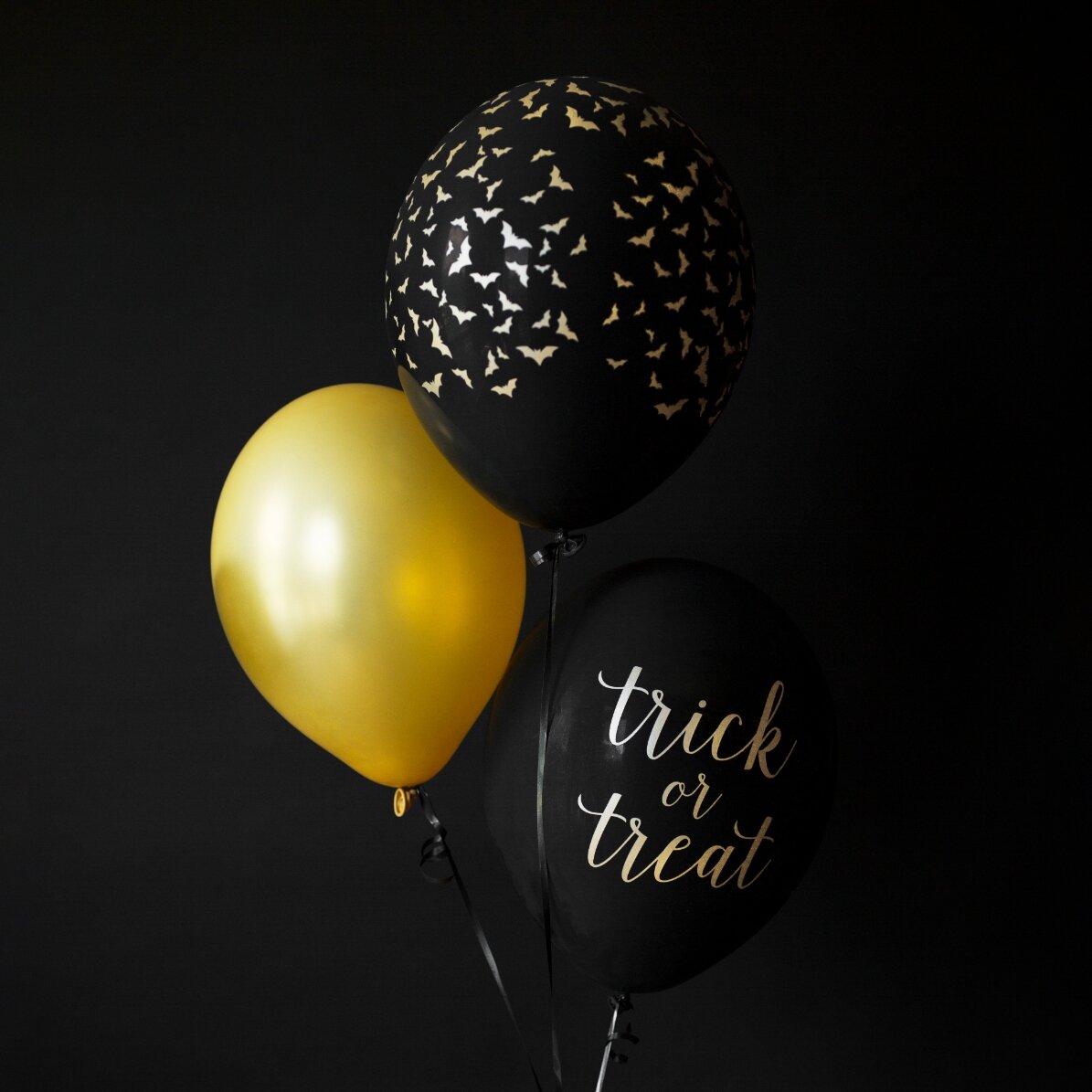 Lote de 6 globos de Halloween - Murciélagos