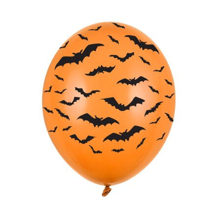 Lote de 6 globos de Halloween - Murciélagos